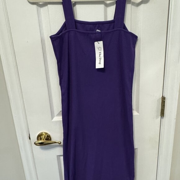 The Drop Amelia Knit Purple Midi Dress, Size Small, New - Picture 2 of 2